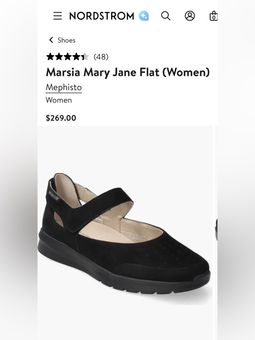 Mephisto Marisa Mary Jane Suede Leather Soft-Air Technology Shoes Black Size 9.5